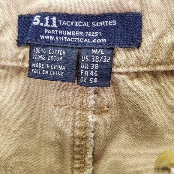5.11 Tactical Series Pants Men's 38x32 Cotton Canvas Cargo Pockets Military - Picture 10 of 16
